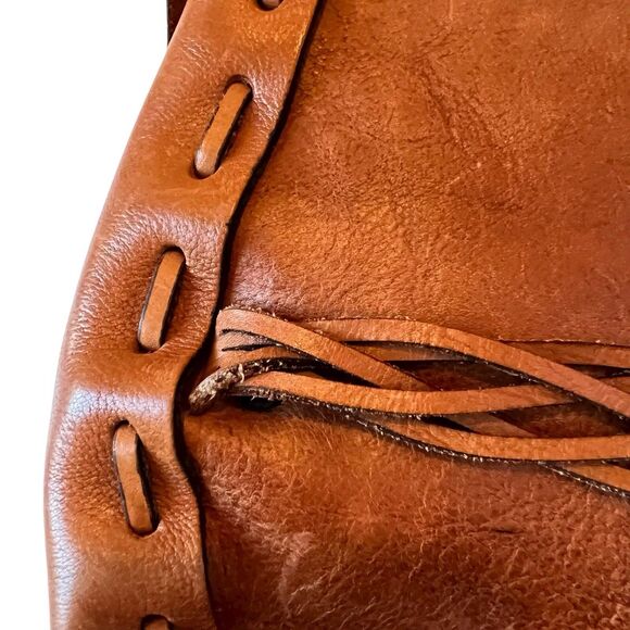 Patricia Nash Cavallina Tooled Leather Retro Saddle Bag Purse Florence Tan - Picture 6 of 16